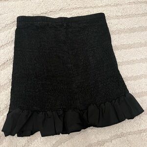 Elegant Black Ruffled Women's Skirt